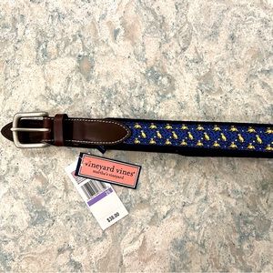 Vineyard Vines Good Dog Canvas Club Belt